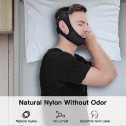 Alternative view of Anti-snore chin strap adjustable breathable
