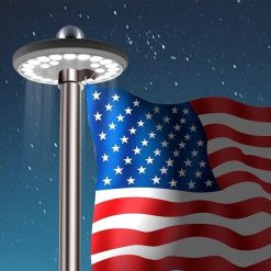 Alternative view of Flagpole Lights,Solar Flagpole Light-White Shell,Flagpole Lights,Solar Flag Pole Light Bright 26 Led Solar Powered Waterproof
