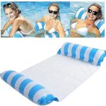 Inflatable floating bed 130 x 68 cm pool lounger