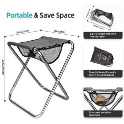 Alternative view of Camping Stool, Ultralight folding stool with Carrying Bag, 15.7inch for Ultralight Portable