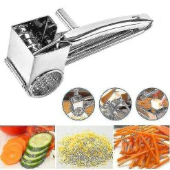 Rotary cheese grater and vegetable slicer