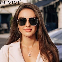 Alternative view of Retro Oversized Square Polarized Sunglasses