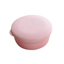 Portable Home Travel Round Plastic Bathroom Shower Soap Storage Seal Box Holder-Pink