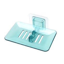 Soap Holder Easy to Install Selfdhesive PVC Bathroom Soap Holder for Home-Green