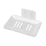 Soap Holder Self-Adhesive PVC Bathroom White