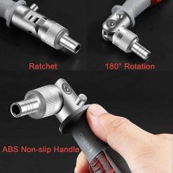 Alternative view of Ratchet Screwdriver 10-in-1 Multi Bit Red
