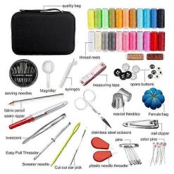 Alternative view of 98-piece sewing kit with needles, threads and scissors