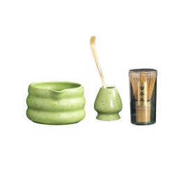 Matcha whisk set with holder and tea spoon