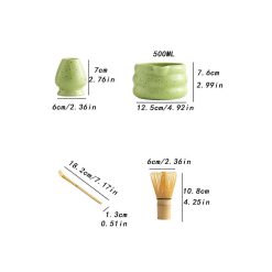 Alternative view of Matcha whisk set with holder and tea spoon