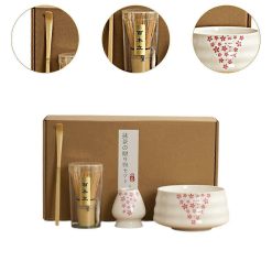 Matcha Tea Ceremony Kit with Whisk, Stand and Spoon