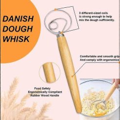 Alternative view of Dough Whisk Set of 3 with Bread Scraper and Scoring Tool