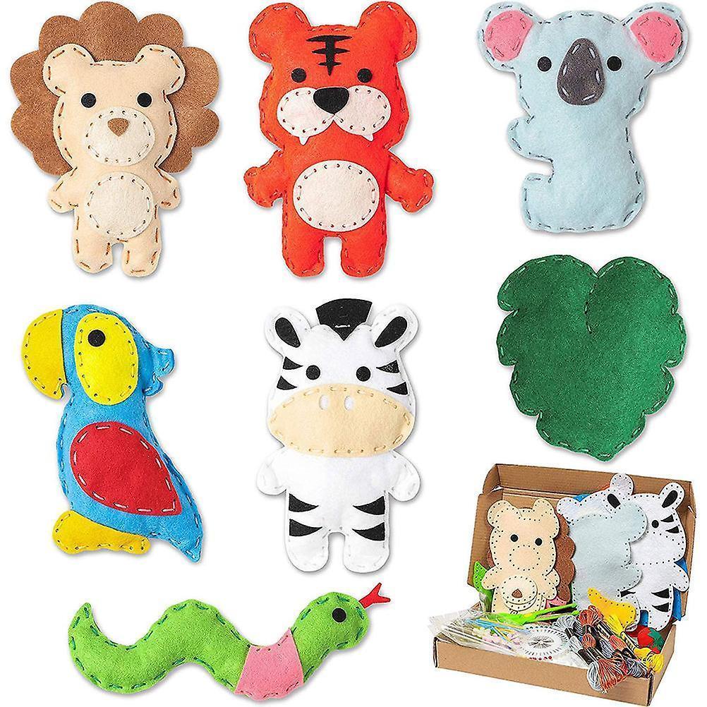 Felt Animal Sewing Kit – Hand Sewing Craft Set 1 Felt Animal Sewing Kit – Hand Sewing Craft Set