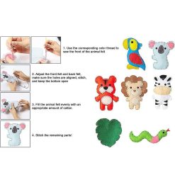 Felt Animal Sewing Kit – Hand Sewing Craft Set 6 V1263 JX 3714 202604142350 02