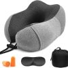 Memory foam travel pillow grey