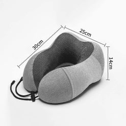 Alternative view of Comfy Memory Foam Travel Pillow for Airplane Car - Gray