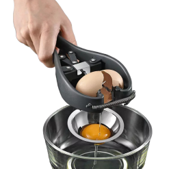 Egg Opener with Detachable Filter - Stainless Steel