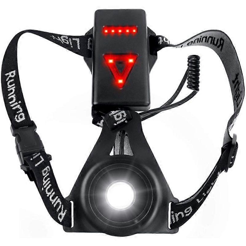 Reflective Running Gear with LED Chest Light, Weatherproof Night Running Vest 2 Reflective Running Gear with LED Chest Light, Weatherproof Night Running Vest - Image 2