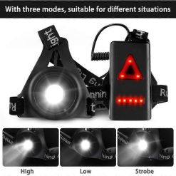 Reflective Running Gear with LED Chest Light, Weatherproof Night Running Vest 8 V1263 JX 3843 202604150200 03