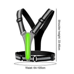 Alternative view of Light Up Reflective Running Vest, Night security Gear for Jogging & Walking