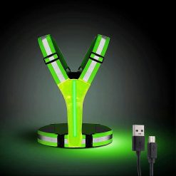 Alternative view of USB Rechargeable LED Vest, Reflective Running Gear for Night Jogging & Cycling