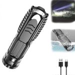 Rechargeable LED flashlight with 3 light modes