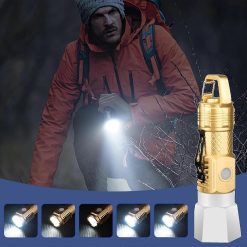 Alternative view of Camping Flashlight Small Waterproof LED Torch with Hook USB Rechargeable