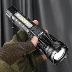 Alternative view of Rechargeable Tactical LED Flashlight Bright Torch for Camping & Emergencies