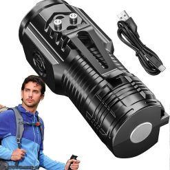 Mini Waterproof LED Flashlight 8.1cm High Lumens Portable Outdoor Torch