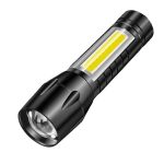 Rechargeable water-resistant LED flashlight torch