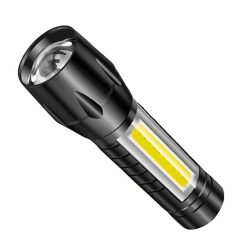 Alternative view of 1pc Rechargeable Flashlight Water-Resistant Torch for Hiking and Outdoor Use