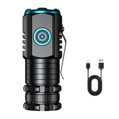 2000LM Rechargeable Tactical LED Flashlight 5 Modes Adjustable Brightness Torch