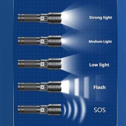 Alternative view of 10000LM Super Bright LED Flashlight Rechargeable High Lumen Torch