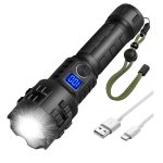 Rechargeable LED pocket flashlight with zoom