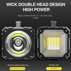 Alternative view of Rechargeable LED Spotlight Flashlight High Power Torch with Focus Beam