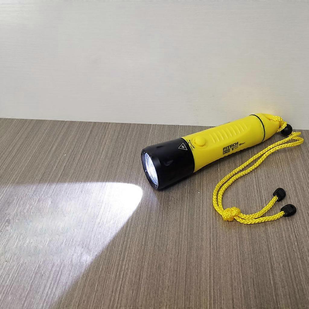 Diving Flashlight Waterproof Rechargeable Torch for Emergency Submersible Use - Yellow 2 Diving Flashlight Waterproof Rechargeable Torch for Emergency Submersible Use - Yellow - Image 2