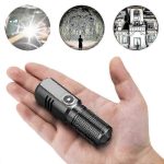 LED flashlight with retractable head and USB charging
