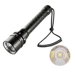 IPX8 Waterproof Amphibious LED Flashlight Lightweight Diving Torch for Outdoor Activities