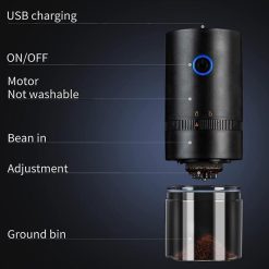 Alternative view of Portable Electric Coffee Grinder - Cordless Coffee Bean Mill for Travel & Camping