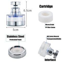 Alternative view of Rotating faucet water filter with 2 carbon cartridges