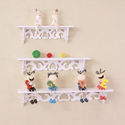 Alternative view of Modern White Floating Wall Shelf Storage Display