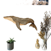 Whale wood wall decoration 43cm