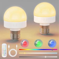 Alternative view of Rechargeable LED Bulbs with Remote E26 Battery Backup