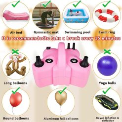 Alternative view of Electric Balloon Pump Double Nozzle Air Inflator for Balloons & Inflatable Beds