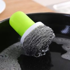 Alternative view of Stainless Steel Scourer Set with Handle 3-Piece