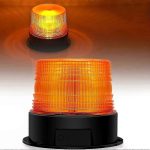 Orange LED Strobe Warning Beacon 12V-24V Rechargeable