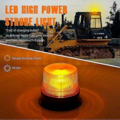 Rechargeable LED Strobe Light, 12V-24V Orange Emergency Warning Beacon 8 V1263 JX 5809 202604141320 03