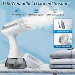Alternative view of 1500W Handheld Garment Steamer 300ml Detachable Tank Portable Clothes Steamer