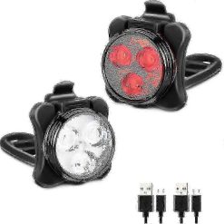 Alternative view of USB Rechargeable Bike Light Set - Front & Rear, 4 Modes