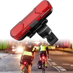 LED Rear Bike Tail Light - USB Rechargeable, 4 Modes, for MTB/Dog/Backpack