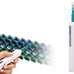 Optic fibre cleaner pen for SC ST FC connectors